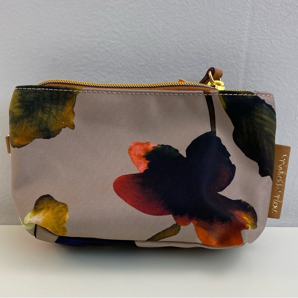 Roberta Pieri Italy Elegant Floral Lux Small Cosmetic Bag